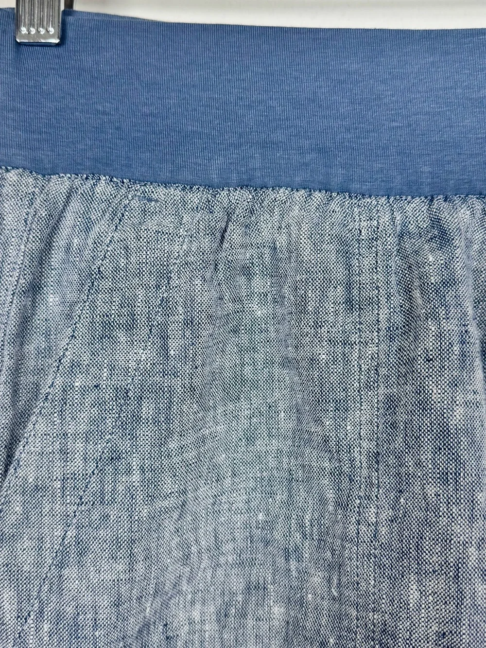 Lands End Linen Wide Leg Pull On Pants Women’s 4 P Pockets Summer Nautical EUC